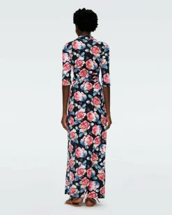 Best Diane von Furstenberg Abigail Silk Jersey Maxi Wrap Dress