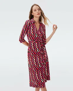 Sale Diane von Furstenberg Abigail Silk Jersey Midi Wrap Dress