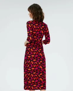 Discount Diane von Furstenberg Abigail Silk Jersey Midi Wrap Dress