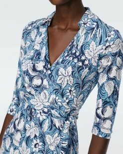 Fashion Diane von Furstenberg Abigail Silk Jersey Midi Wrap Dress