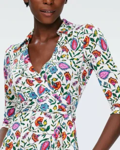 Clearance Diane von Furstenberg Abigail Silk Jersey Midi Wrap Dress