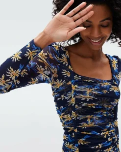 New Diane von Furstenberg Amelie Mesh Dress