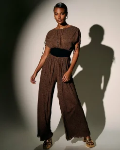 New Diane von Furstenberg Andra Mesh Jumpsuit