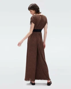 New Diane von Furstenberg Andra Mesh Jumpsuit