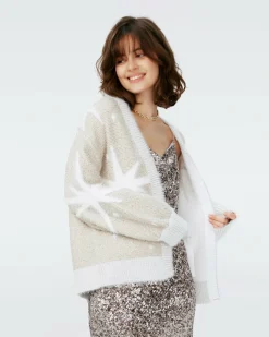 Clearance Diane von Furstenberg Avalon Knit Jacquard Cardigan