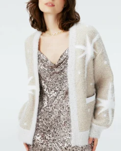 Clearance Diane von Furstenberg Avalon Knit Jacquard Cardigan