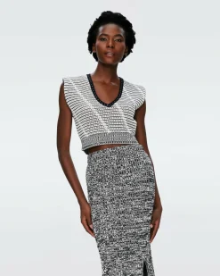 Online Diane von Furstenberg Claud Crochet Top