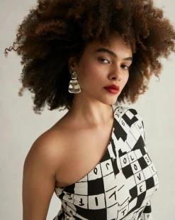Fashion Diane von Furstenberg Coco Silk Jersey Dress In Dvf 50Th Crossword Ivory