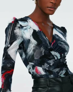 Online Diane von Furstenberg Costanza Mesh Bodysuit