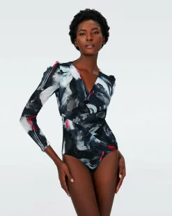 Online Diane von Furstenberg Costanza Mesh Bodysuit