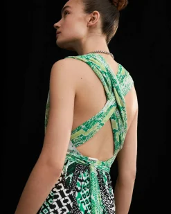 New Diane von Furstenberg Drew Reversible Mesh Wrap Dress