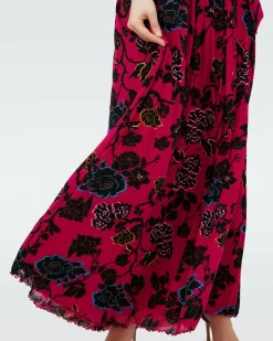 Outlet Diane von Furstenberg Dvf Anne Dress In China Vine Poison Pink Lg