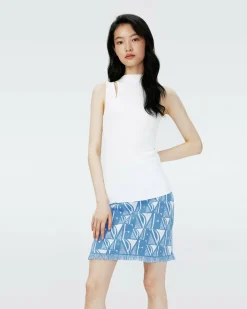 New Diane von Furstenberg Dvf Artemesia Top In Ivory