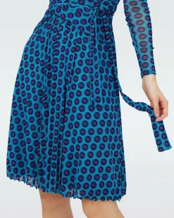 Outlet Diane von Furstenberg Dvf Brenda Dress In Flower Tie Barrier Reef