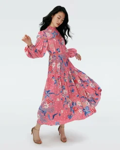 Outlet Diane von Furstenberg Dvf Cherie Dress In Celestial Batik Antique Pk Lg