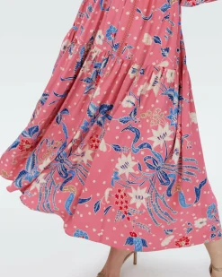 Outlet Diane von Furstenberg Dvf Cherie Dress In Celestial Batik Antique Pk Lg