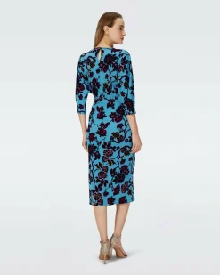 Discount Diane von Furstenberg Dvf Chrisey Dress In China Vine Barrier Reef Lg