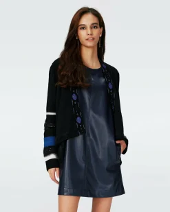 Best Diane von Furstenberg Dvf Ernest Cardigan In Stripe Blue