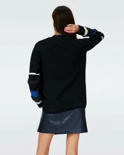 Best Diane von Furstenberg Dvf Ernest Cardigan In Stripe Blue