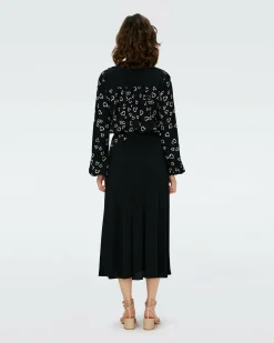 Clearance Diane von Furstenberg Dvf Ginny Two Blouse In Small Hearts/Blk