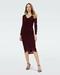 Sale Diane von Furstenberg Dvf Gypsy Dress In Wine Pink