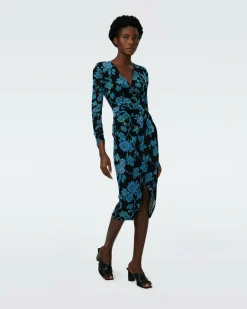 Online Diane von Furstenberg Dvf Nevine Dress In China Vine Blk/China Vine Blk
