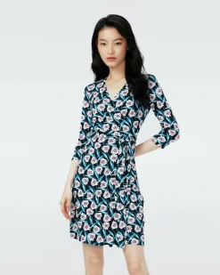 Fashion Diane von Furstenberg Dvf New Julian Two Dress In Fortune Vine Ivory
