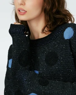 Sale Diane von Furstenberg Dvf Phillipa Top In Dots Blue