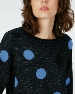 Sale Diane von Furstenberg Dvf Phillipa Top In Dots Blue