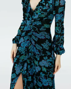 Hot Diane von Furstenberg Dvf Sean Dress In China Vine Blk Med