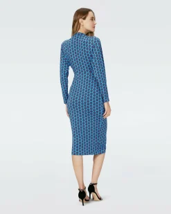 Fashion Diane von Furstenberg Dvf Timothy Dress In Flower Tie Barrier Reef