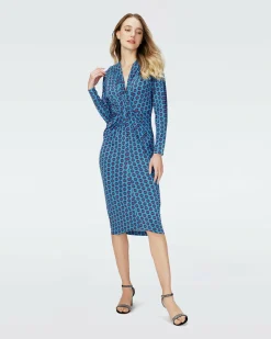 Fashion Diane von Furstenberg Dvf Timothy Dress In Flower Tie Barrier Reef