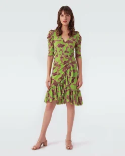 Discount Diane von Furstenberg Eldoris Midi Mesh Dress