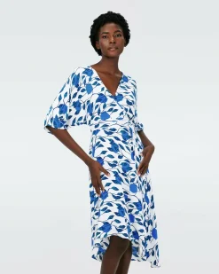 Clearance Diane von Furstenberg Eloise Faux Wrap Midi Dress