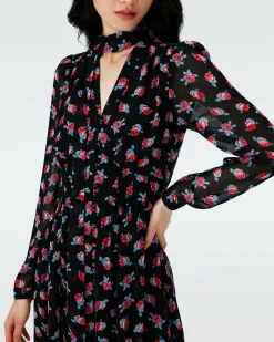 New Diane von Furstenberg Erica Long Sleeve Midi Dress