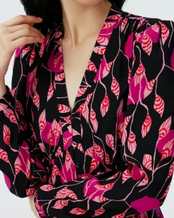 Fashion Diane von Furstenberg Erica Long Sleeve Midi Dress
