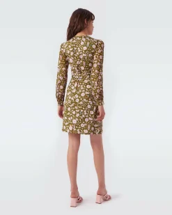 Best Diane von Furstenberg Gala Silk Jersey Mini Wrap Dress