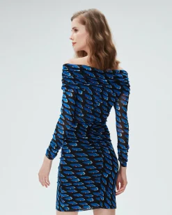 Discount Diane von Furstenberg Ganesa Mesh Mini Dress