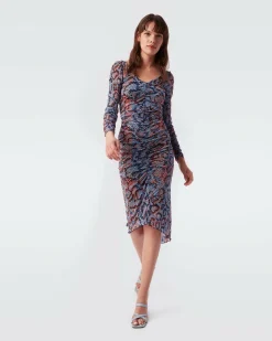 Outlet Diane von Furstenberg Gypsy Ruched Mesh Dress