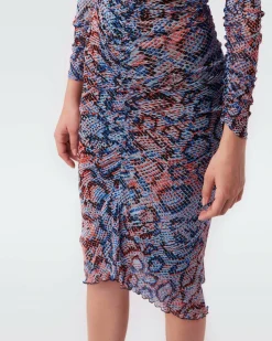 Outlet Diane von Furstenberg Gypsy Ruched Mesh Dress
