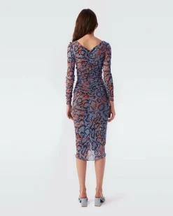 Outlet Diane von Furstenberg Gypsy Ruched Mesh Dress