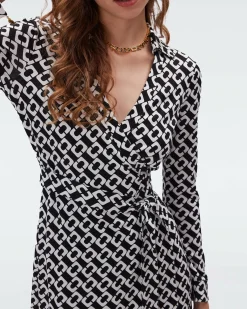 New Diane von Furstenberg Jeanne Silk Jersey Wrap Dress