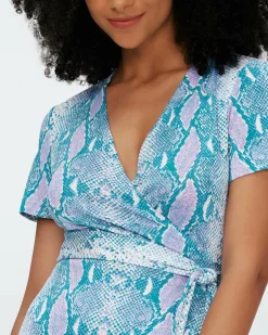 Online Diane von Furstenberg Julian Short Sleeve Silk Jersey Wrap Dress