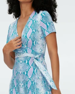 Online Diane von Furstenberg Julian Short Sleeve Silk Jersey Wrap Dress