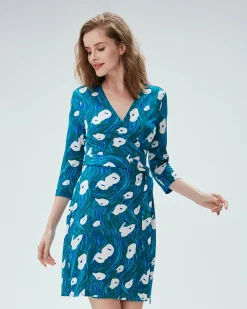 New Diane von Furstenberg Julian Silk Jersey Wrap Dress