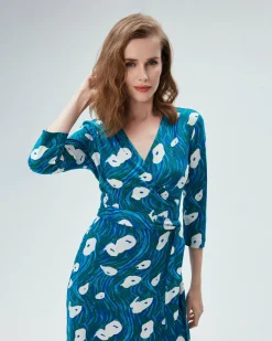 New Diane von Furstenberg Julian Silk Jersey Wrap Dress