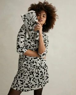 New Diane von Furstenberg Julian Silk Jersey Wrap Dress In Tiny Dvf 50Th Crossword Ivory