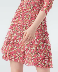 Hot Diane von Furstenberg Marcelle Pleated Mesh Dress
