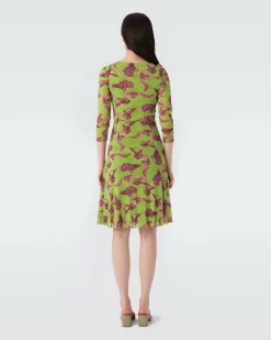 Outlet Diane von Furstenberg Merlot Knee-Length Mesh Dress