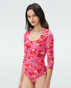 Outlet Diane von Furstenberg Miley Mesh Bodysuit